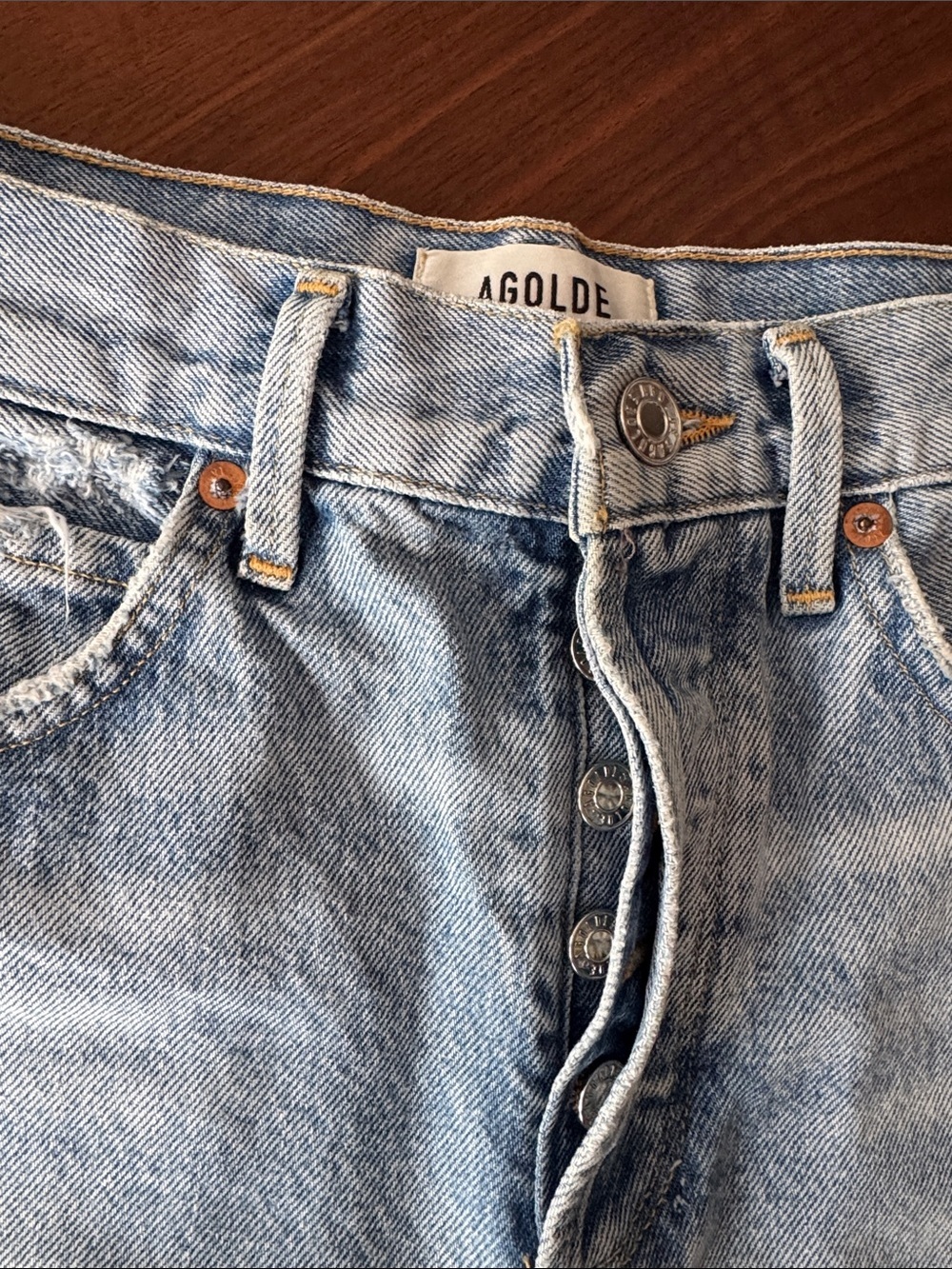 AGOLDE Jaden Jean Short Sz 26 - Picture 4 of 9